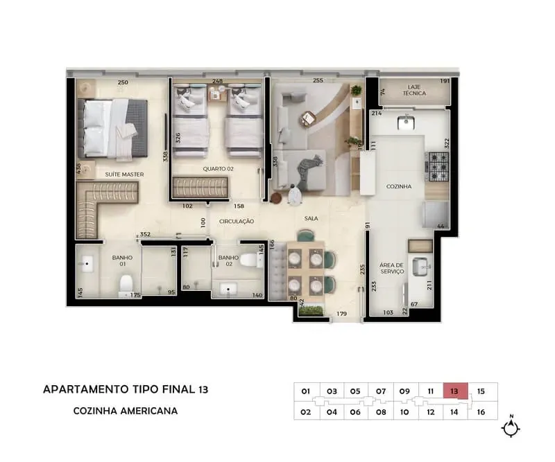 Imagem Apartamento com 2 Quartos à Venda, 62 m² em Setor Noroeste - Brasília