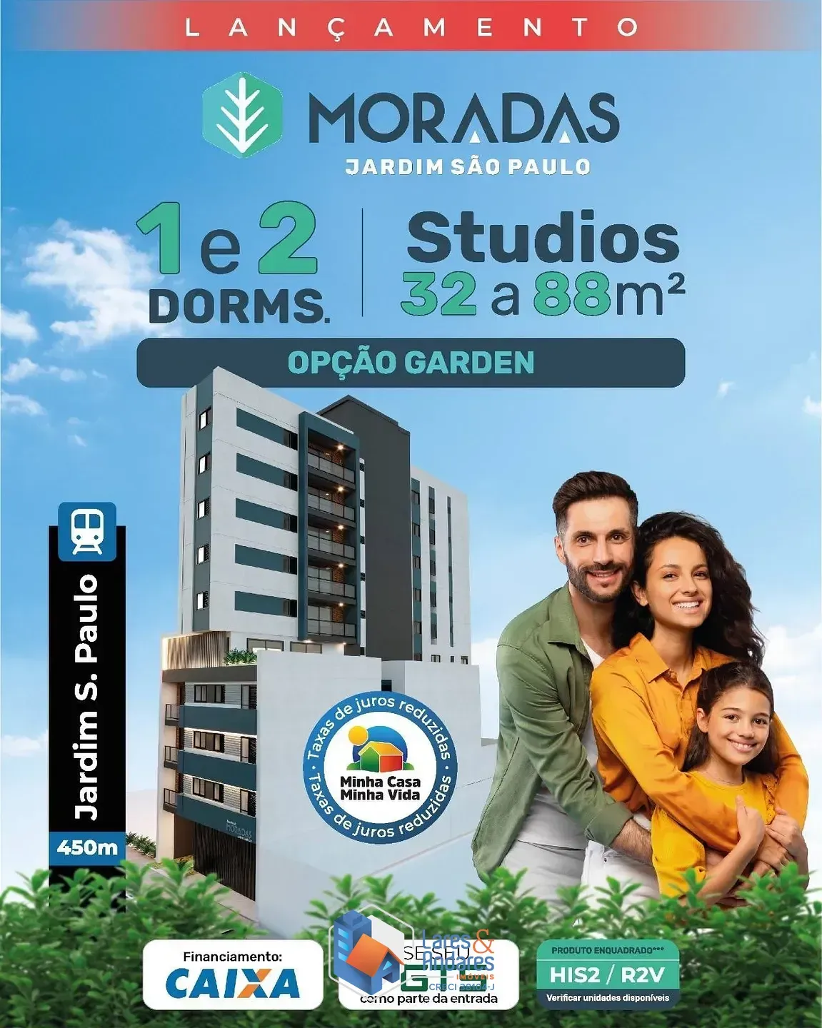 Foto do imóvel APTOS. À VENDA DE 32 A 42 M², STUDIOS, APARTAMENTOS DE 1 E 2 DORMS PRÓXIMO AO METRÔ - RESIDENCIAL MORADAS JARDIM SÃO PAULO - SP. em Parque Domingos Luís