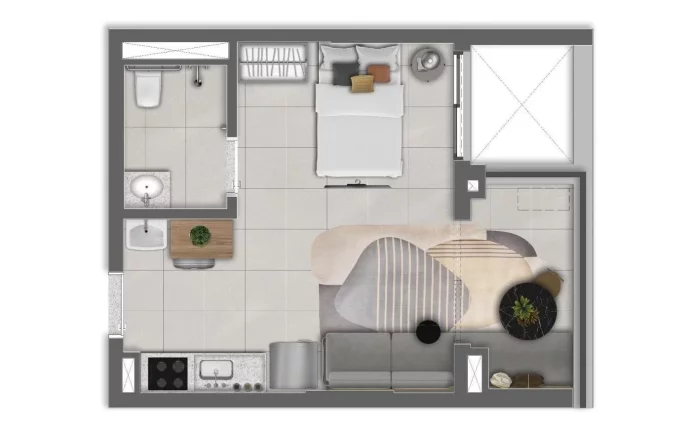 Imagem CAMINO ALTO DA BOA VISTA - YUNY - Studio de 32m² (NR), apenas 220 metros do metrô Alto da Boa Vista!