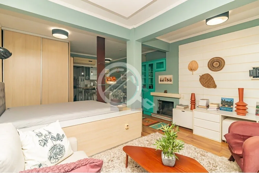 Imagem Excelente apartamento, totalmente mobiliado, decorado por arquiteto, estilo Loft com lareira, churra...