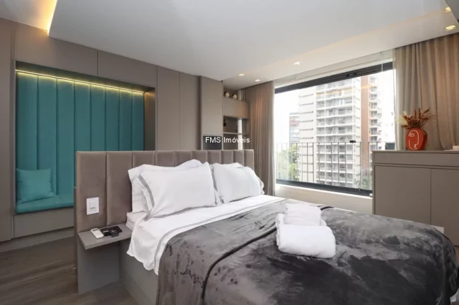 Imagem Apartamento à venda ou locação em Cerqueira César, em São Paulo-SP: 1 quarto, 1 sala, 1 banheiro, 31m² de área.