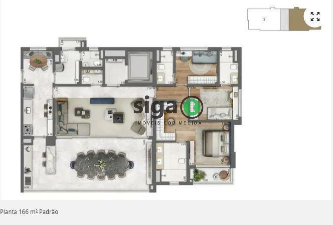 Imagem Apartamento a venda com 3 quartos no Brooklin / Campo Belo