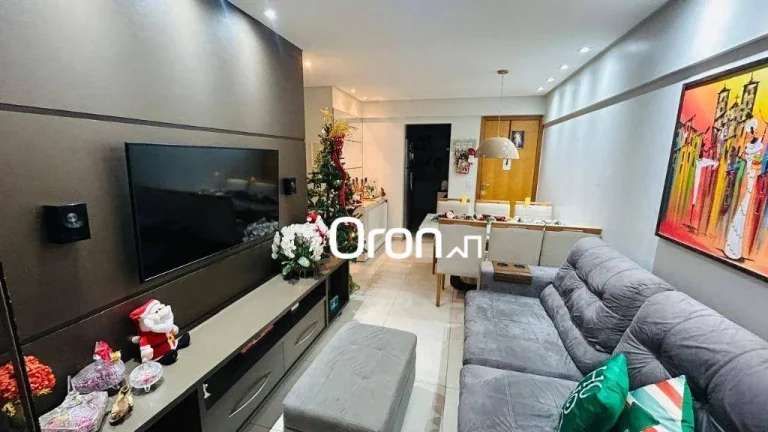 Imagem Apartamento mobiliado com 3 dormitórios à venda, 90 m² por R$ 690.000 - Alto da Glória - Goiânia/GO