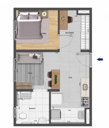 Imagem Apartamento com 2 Quartos à Venda, 40 m² em Várzea da Barra Funda - São Paulo