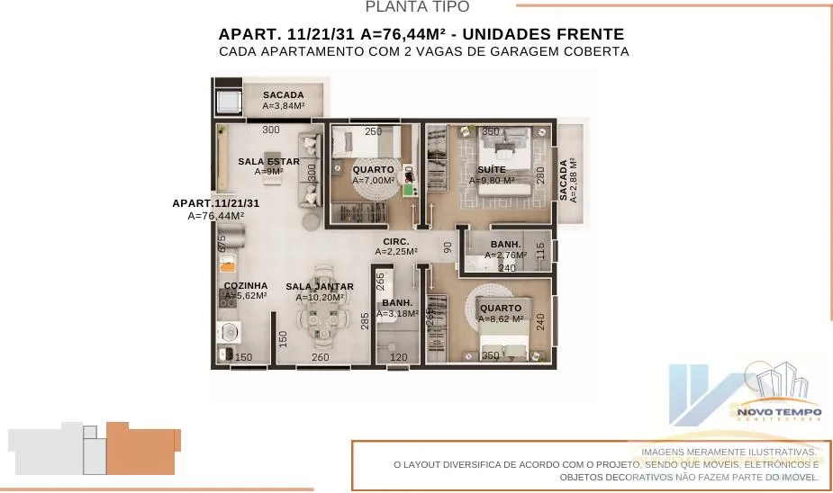 Imagem Apartamento para Venda em Curitiba, Boqueirão, 3 dormitórios, 1 suíte, 2 banheiros, 2 vagas