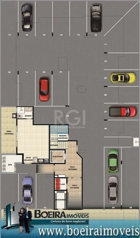Imagem Apartamento para Venda - 58.48m², 2 dormitórios, sendo 10 suites, 1 vaga - Centro