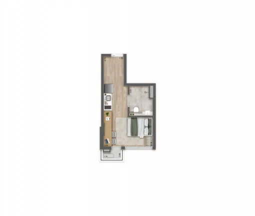 Imagem Studio com 1 Quarto à Venda, 25 m² em Campo Belo - São Paulo