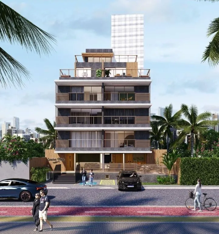 Foto do imóvel Flat beira-mar no Lauramar em Cabo Branco, ideal para casais, alto padrão e investidores com foco em alta rentabilidade.
