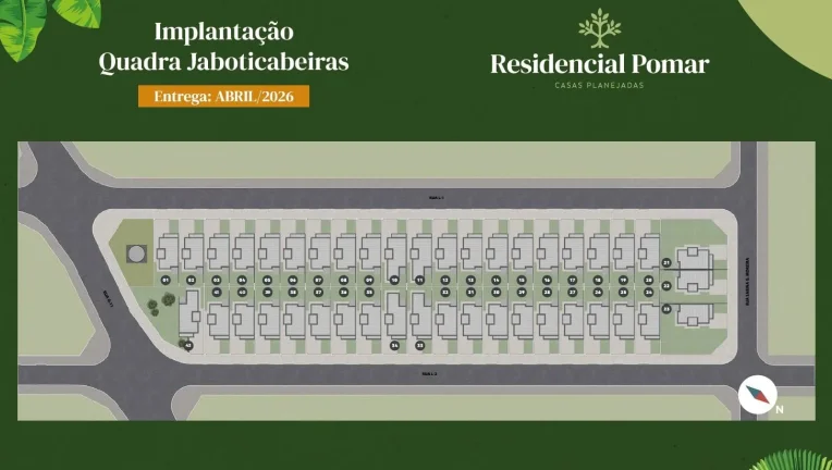 Imagem Casa De 3/4 C Suite Residencial Pomar , Plano Facilitado MCMV