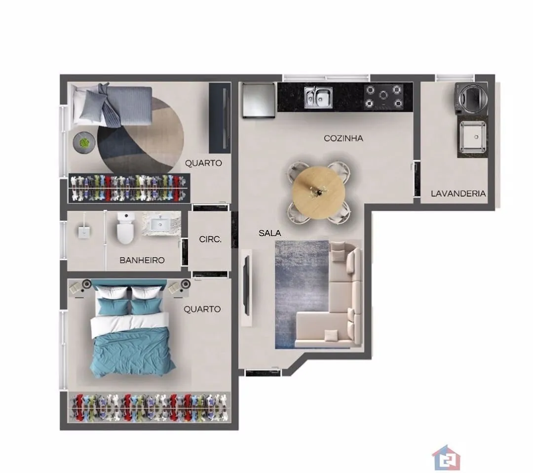 Imagem Apartamento à venda, 60 m² por R$ 315.000,00 - Cerrado - Patos de Minas/MG