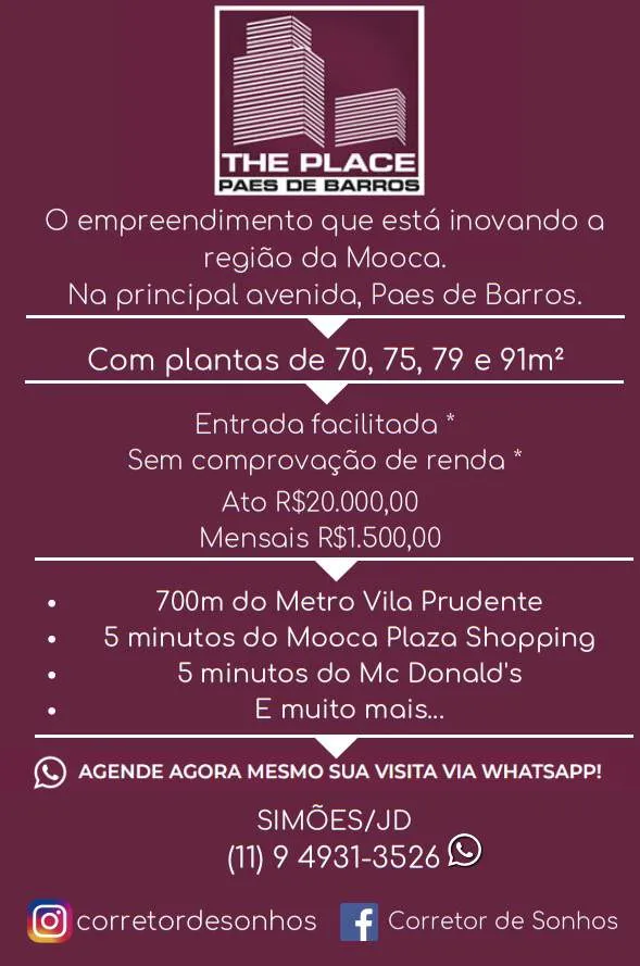 Imagem Apartamento com 2 Quartos à Venda, 79 m² em Mooca - São Paulo