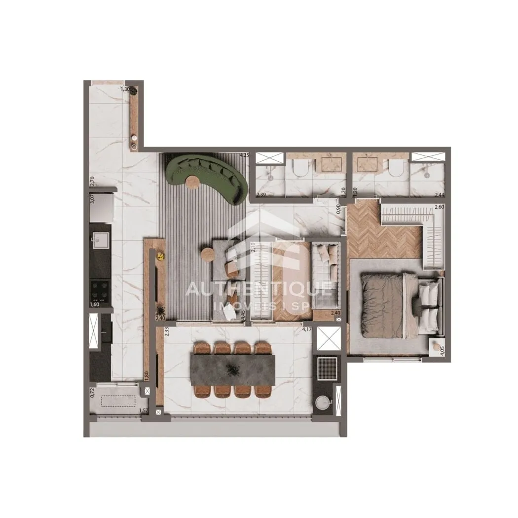 Imagem BROOKLYN BRIDGE - Apartamento à venda no bairro Brooklin - São Paulo/SP, Zona Sul