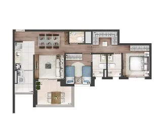 Imagem Apartamento de luxo com 3 quartos e 3 suítes na Chácara Santo Antonio - São Paulo-SP Condomínio Greenwich Cyrela By Yoo