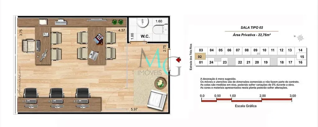 Imagem Sala à venda 1 Vaga 22.07M² Freguesia (Jacarepaguá) Rio de Janeiro - RJ
