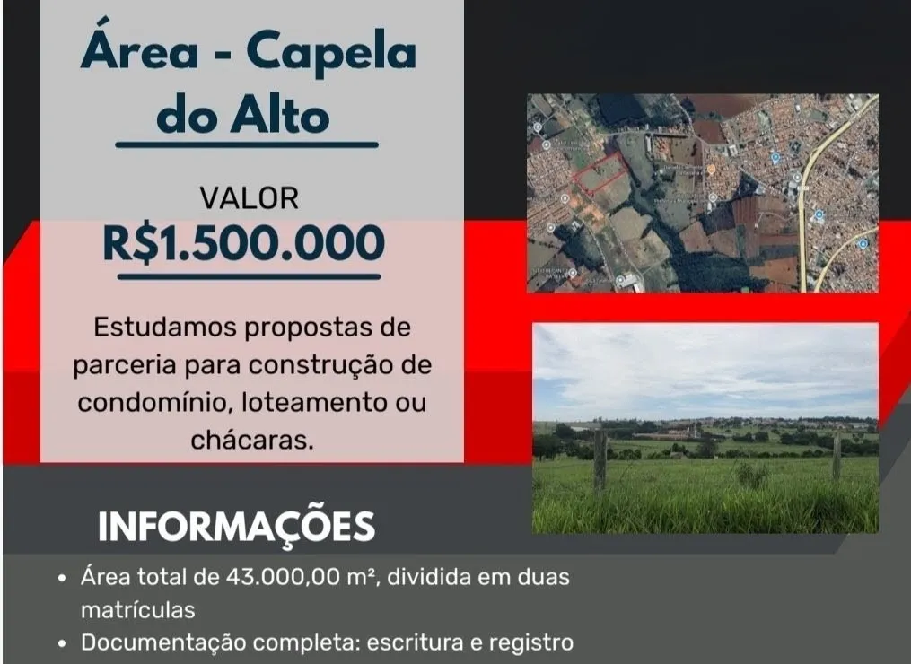 Foto do imóvel AREA COMERCIAL em Capela do Alto - SP, Cercadinho em Cercadinho, Capela do Alto - SP