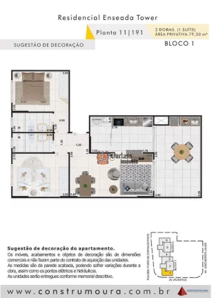 Imagem Apartamento com 2 dormitórios à venda, 79,50 m² a partir de R$ 636.000,00 - Enseada- Guarujá/SP