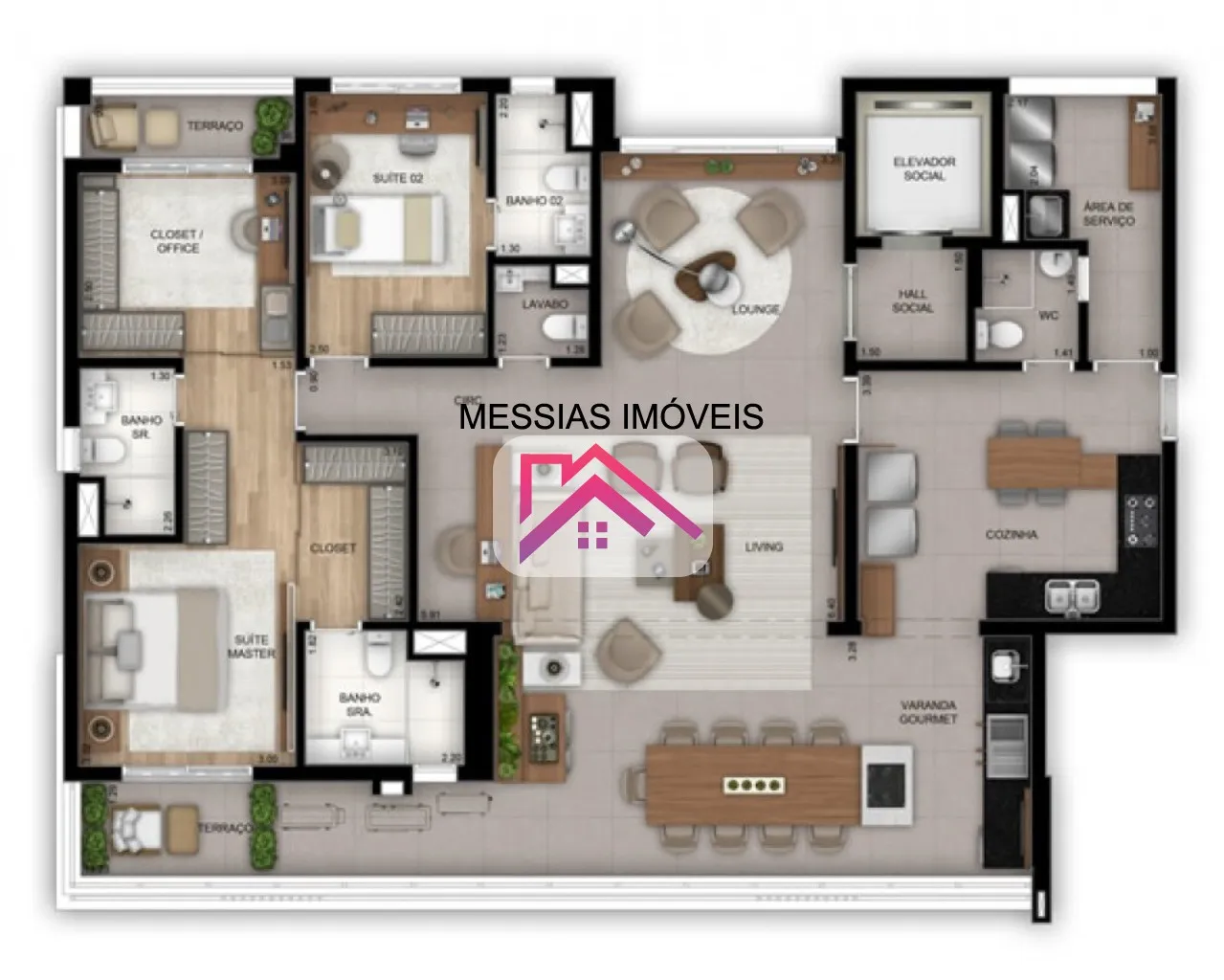 Imagem APARTAMENTOS DE 3 SUITES E 3 VAGAS DEMARCADAS - TRÍAD VILA NOVA CONCEICAO