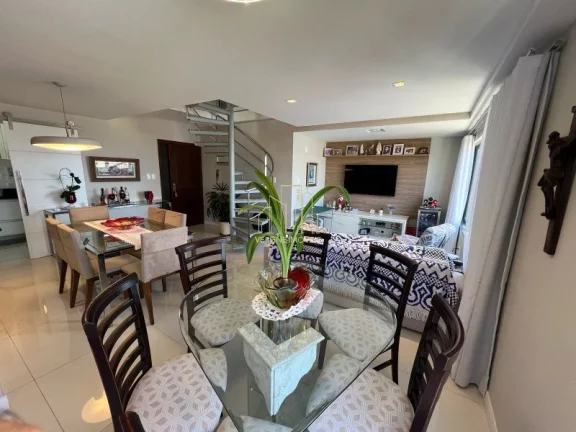 Imagem Excelente cobertura vista mar decorada com três suítes e área gourmet a venda na Pituba