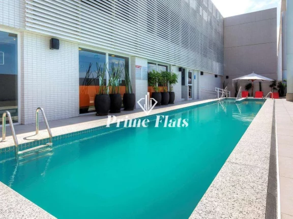 Imagem Flat disponível para venda no Novotel Santos Gonzaga, com 27m², 1 dormitório e 1 vaga