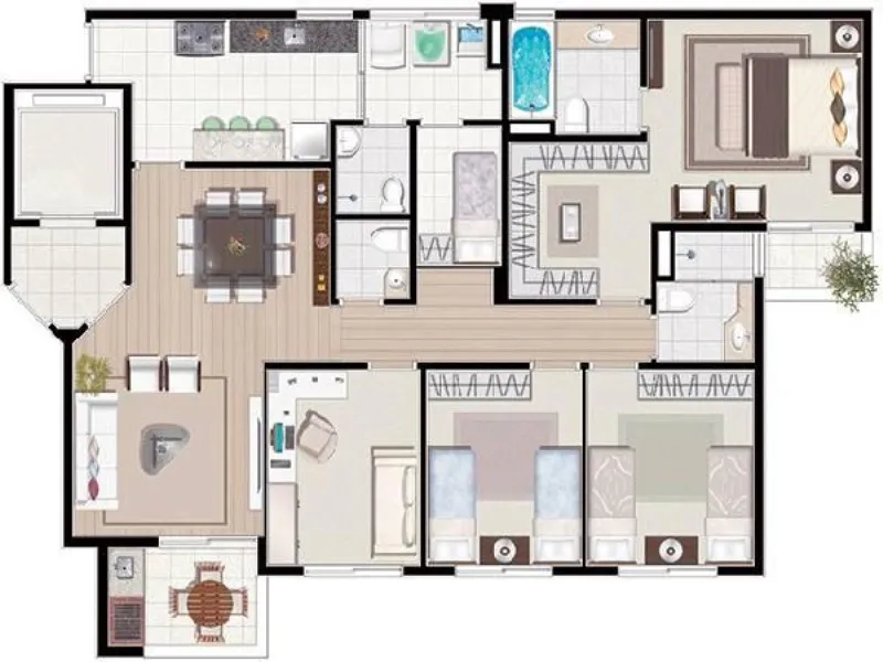 Imagem Comprar apartamento na Vila Bastos Santo André, apartamento 4 quartos em Vila Bastos Santo André SP, comprar apartamento pronto para morar Santo André