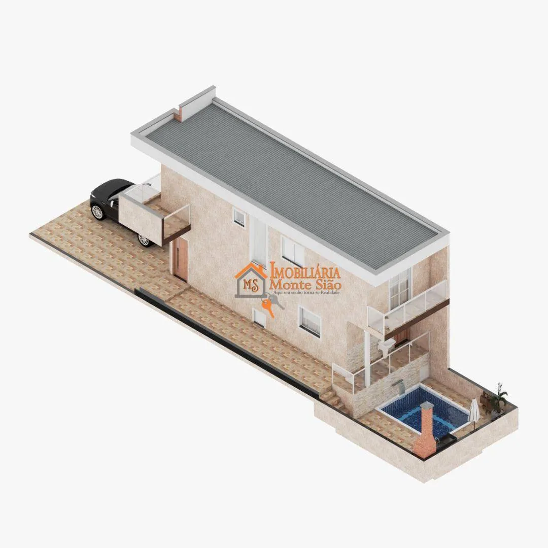 Imagem Sobrado com 3 dormitórios à venda, 97 m² por R$ 720.000,00 - Parque Flamengo - Guarulhos/SP