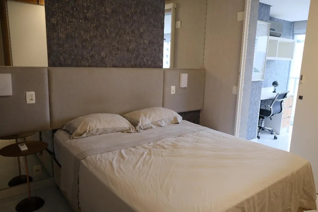 Imagem Apartamento de luxo na Vila Nova Conceição, SP - 1 quarto, 1 suíte, 1 vaga, 57m² - Condomínio Horizonte JK Vila Olímpia SP.