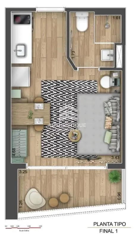 Imagem Setin Downtown Estação da Luz - Apartamento à venda no bairro Centro - São Paulo/SP, Zona Central