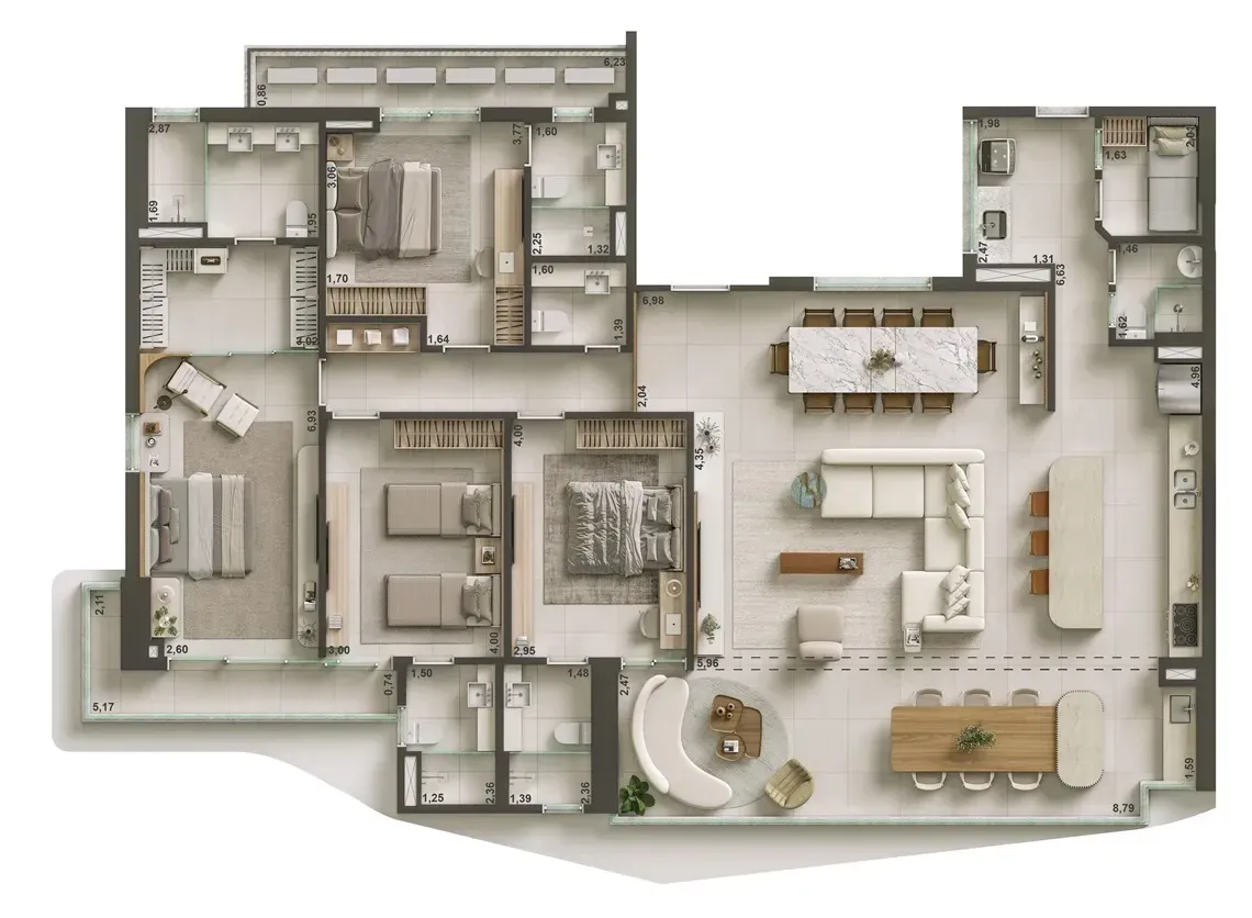 Imagem Apartamento com 3 Quartos à Venda, 129 m² em Meireles - Fortaleza