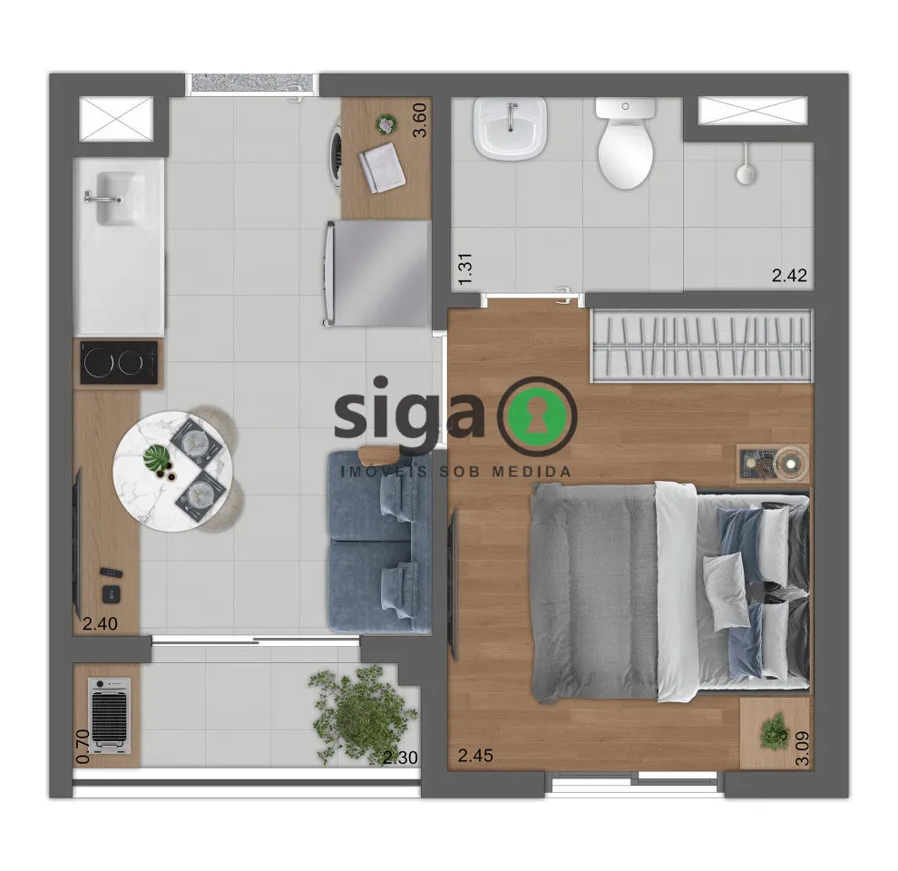 Imagem Apartamento 25m² 1 dormitório perto de tudo na Vila Olímpia