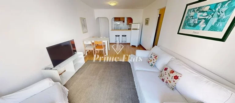 Imagem Flat disponível locação no Saint Thomas Residence Service no Jardim Paulista, com 50m², 2 dormitórios e 1 vaga