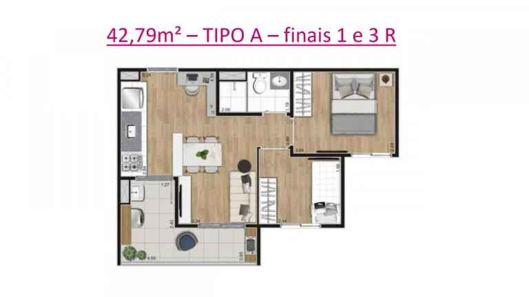 Imagem Studio com 2 Quartos à Venda, 43 m² em Belenzinho - São Paulo