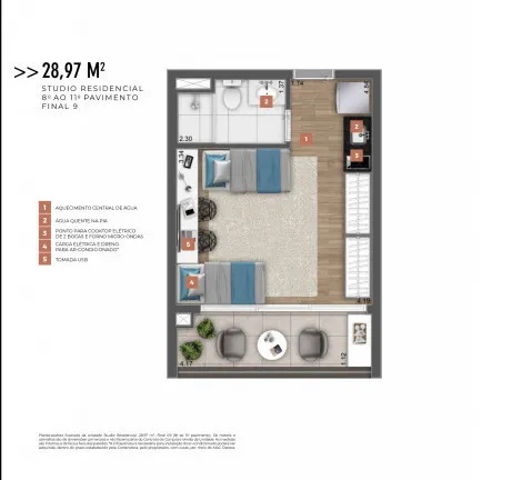 Imagem Studio à Venda, 28 m² em Santo Amaro - São Paulo