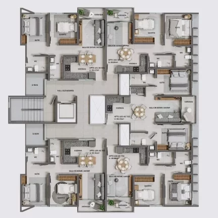 Imagem Apartamento com 2 dormitórios à venda, 48 m² por R$ 384.212,00 - Poço - Cabedelo/PB