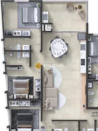 Imagem Pérola do Mar Apartamento novo 3 suítes frente avenida Praia Bombinhas SC