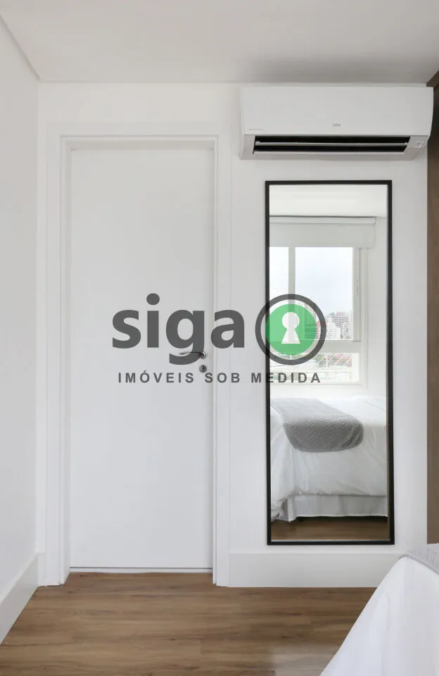 Imagem Studio com 64m², no Brooklin, com 1 quarto, 2 banheiros e 1 vaga, Mobiliado para Locação