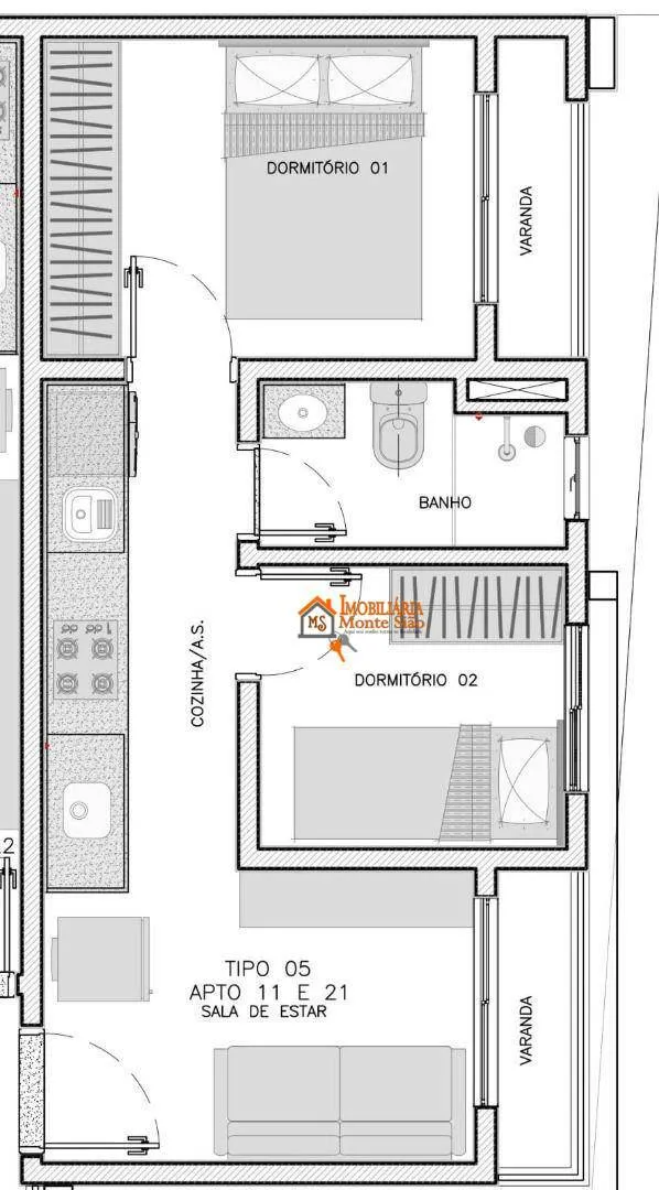 Imagem Apartamento com 2 dormitórios à venda, 33 m² por R$ 265.900,00 - Vila Constança - São Paulo/SP