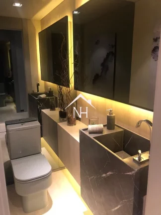 Imagem apartamento de 156m c/ 3 suítes (1 master), terraço gourmet,2 vagas, depósito, Fitness, piscinas, Solarium, Brinquedoteca, Salão de Festas, Playground