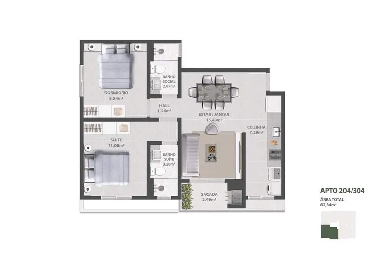 Casa com 2 Quartos à Venda, 69 m² em Ingleses Do Rio Vermelho - Florianópolis