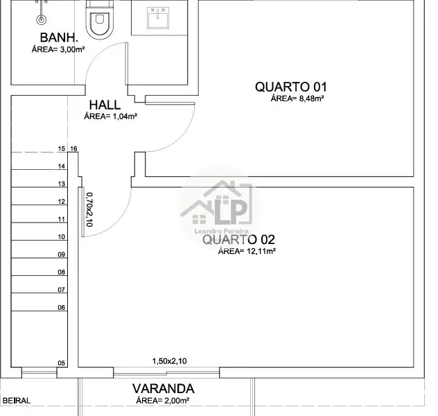 Imagem Casa de 2 quartos, 48m² no bairro Santa Rita, em Barra Mansa