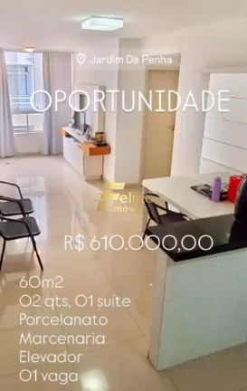 Foto do imóvel BELO APARTAMENTO DE 02 QUARTOS, SENDO 01 SUÍTE, COM MARCENÁRIA EM TODOS OS CÔMODOS, À VENDA EM JARDIM DA PENHA, VITÓRIA/ES!