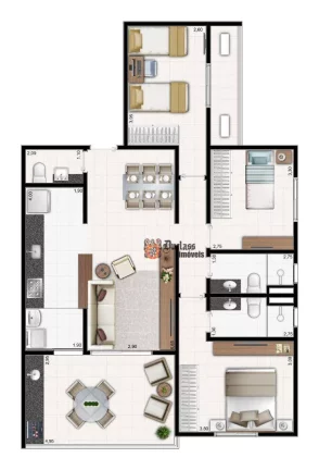 Imagem Apartamento com 3 dormitórios à venda, 105,39 m² a partir de R$ 1.127.673,00 - Astúrias - Guarujá/SP