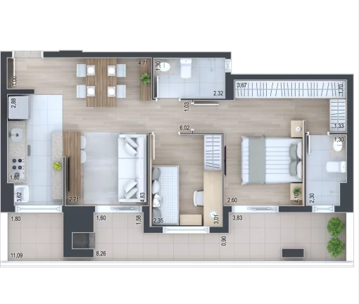 Imagem Terrasse Magique - Breve Lançamento - Apartamento à venda no bairro Portão - Curitiba/PR
