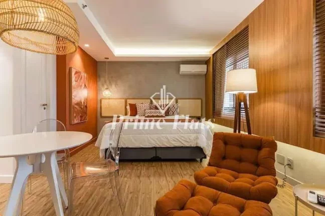Imagem Flat disponível para locação no The World Executive Flat na Vila Olímpia, com 30m², 1 dormitório e 1 vaga