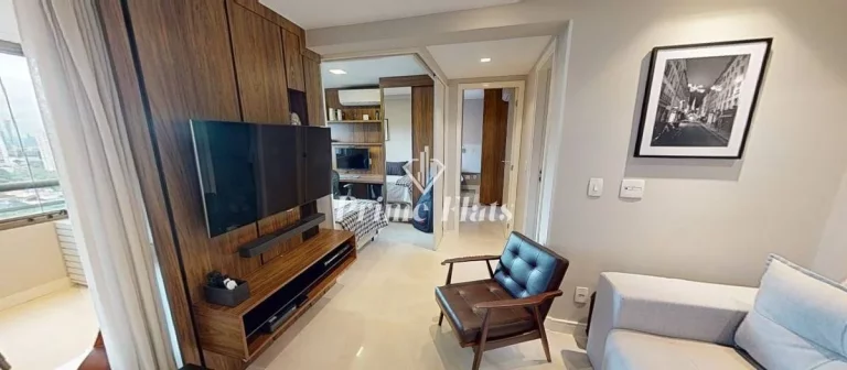 Imagem Flat disponível para locação no Gran Estanconfor Veranda Berrini, com 60m², 2 dormitórios e 1 vaga