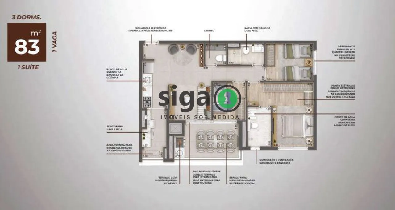 Imagem Apartamento para venda no Butantã, São Paulo - SP