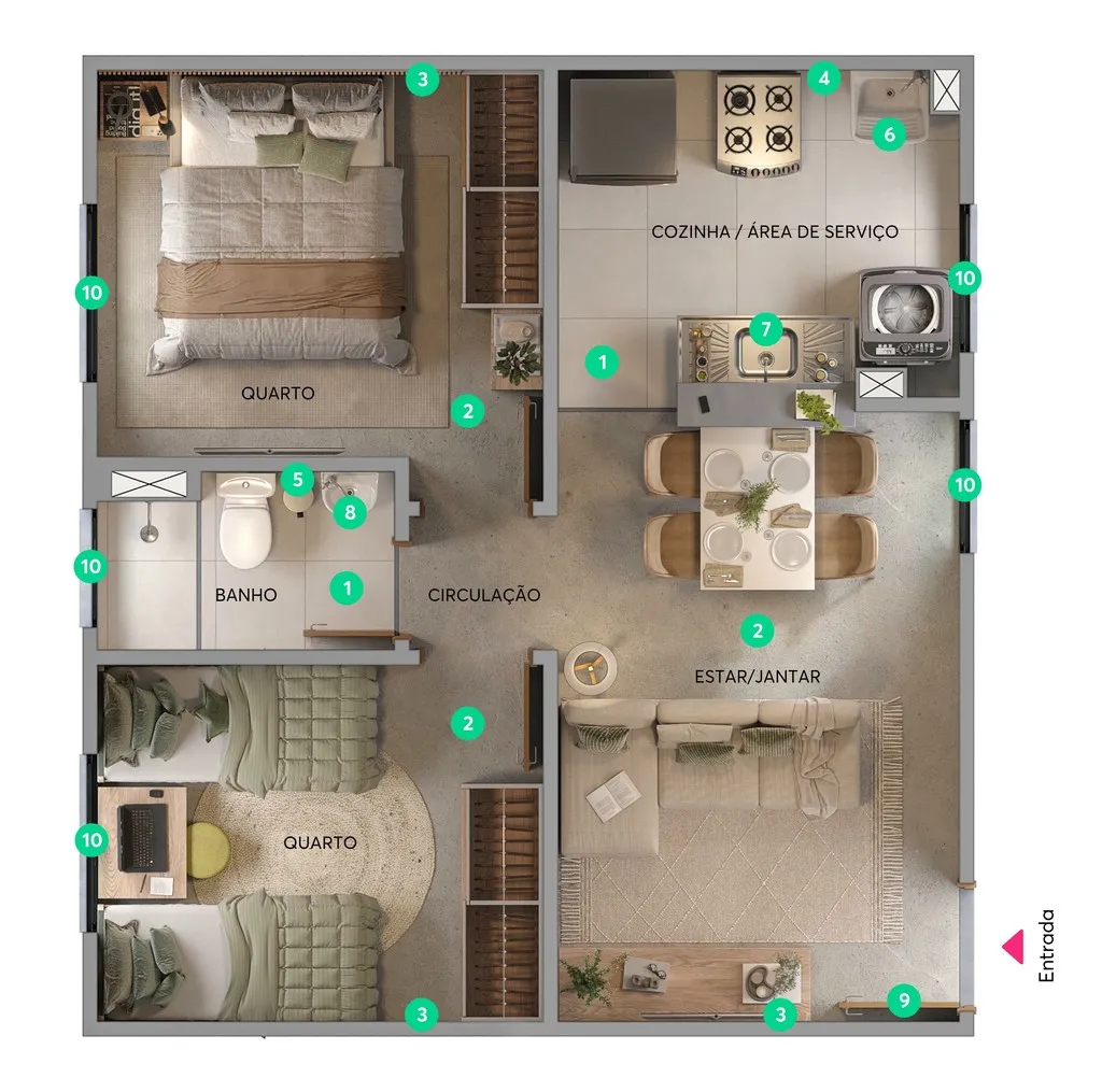 Imagem Apartamento 2 quartos no Condomínio Vistabela Residence, Vargem Grande Paulista/SP!