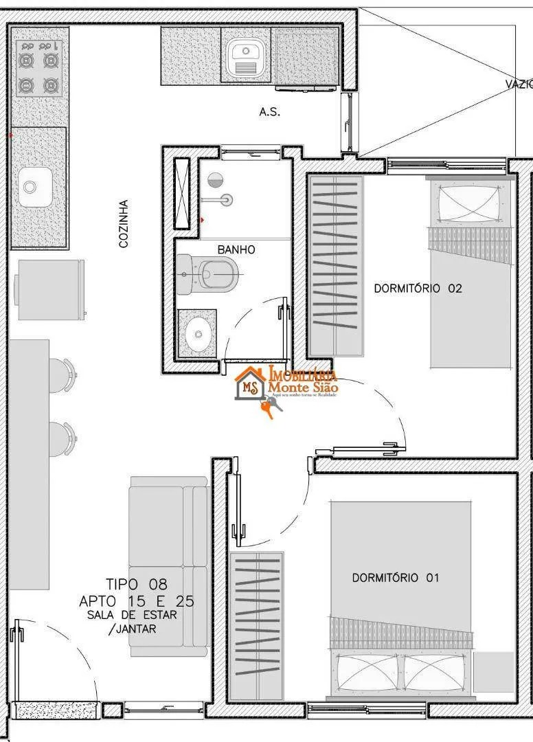 Imagem Apartamento com 2 dormitórios à venda, 34 m² por R$ 239.900,00 - Vila Constança - São Paulo/SP