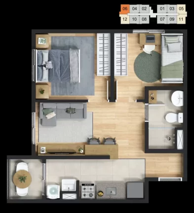 Imagem CASTELO BUTANTA APARTAMENTO COM VARANDA E VAGA DE GARAGEM AO LADO DA USP PELO MINHA CASA MINHA VIDA