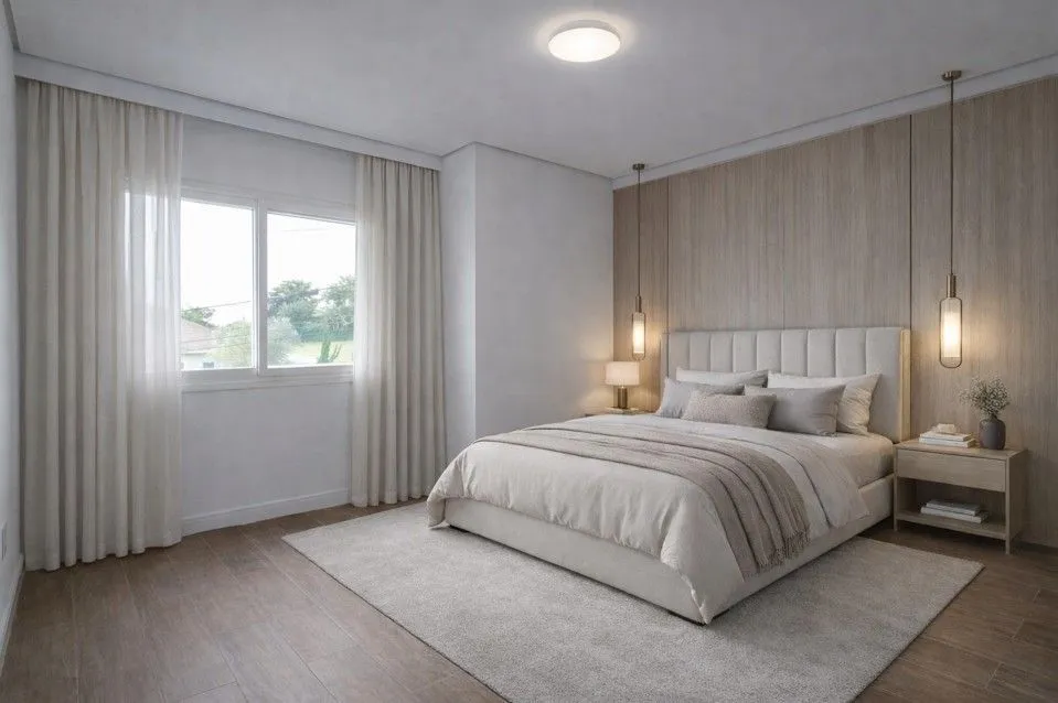 Imagem Casa em condomínio no Terra Ville .Esta casa de alto padrão, dispõe de 4 suítes