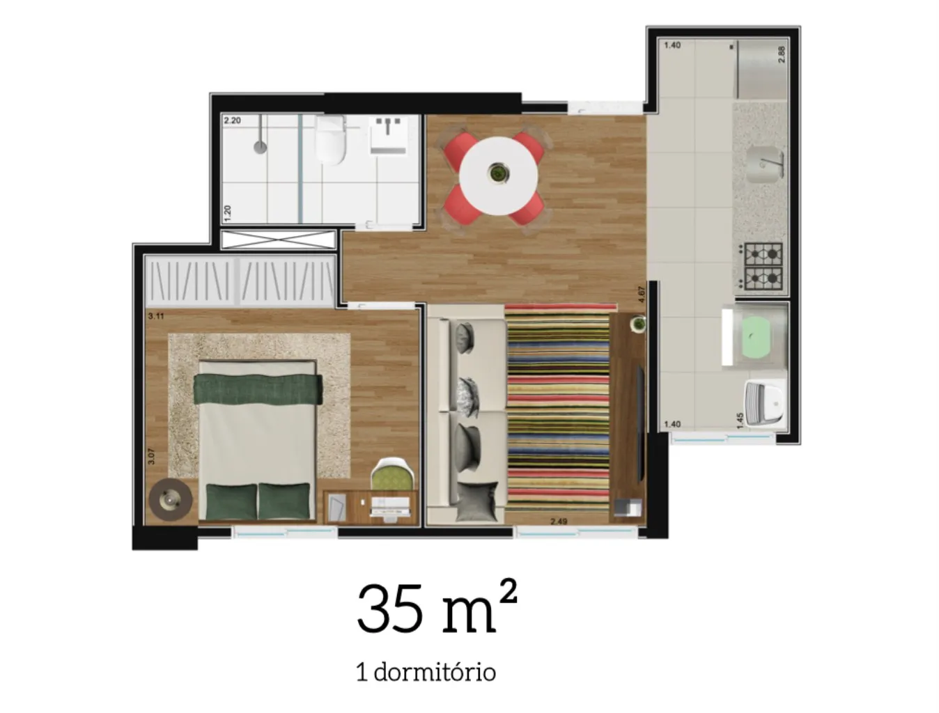 Imagem Comprar apartamento com 2 quartos em Tatuapé, São Paulo-SP